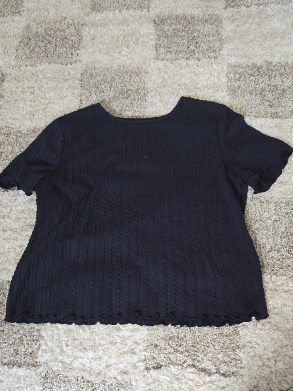 Classic navy Women's Short Sleeve Knit Top